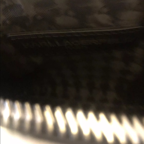 Karl Lagerfeld Faux Leather White,Black & Rainbow Scribble Wristlet NWT - Picture 10 of 10